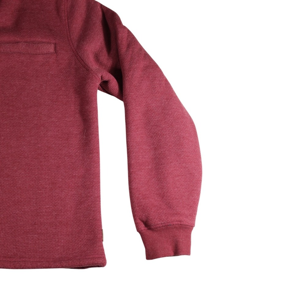 Coleman Henley Sweatshirt Mens Large Maroon Cotton Sherpa Lined Winter Outdoor - Picture 3 of 10